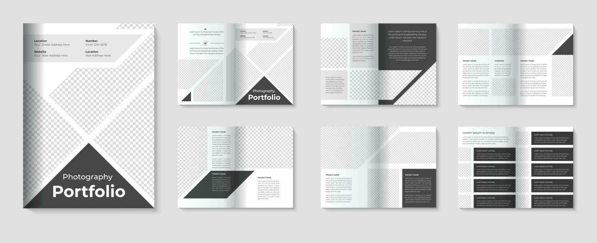 multipurpose portefeuille brochure sjabloon met architectuur interieur portefeuille Hoes ontwerp pro downloaden vector