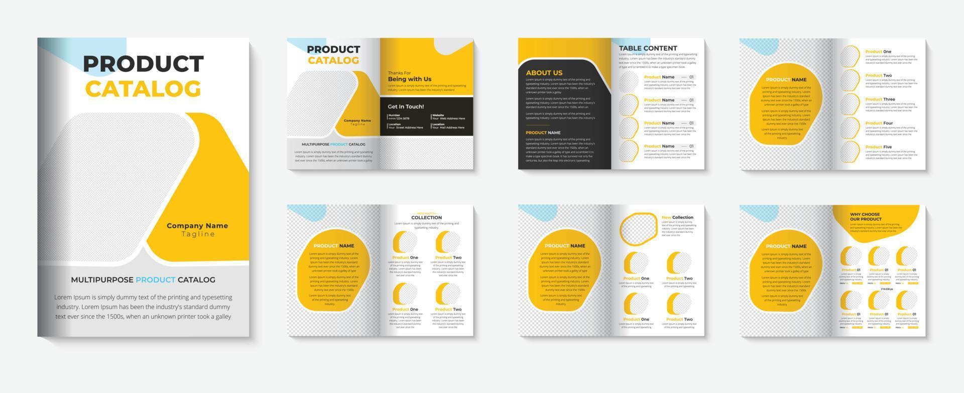 Product catalogus sjabloon met brochure boekje ontwerp voor Product catalogus pro downloaden vector