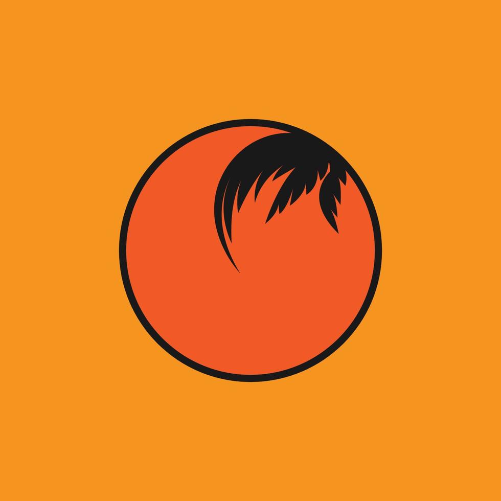 palm zomer icoon logo vector