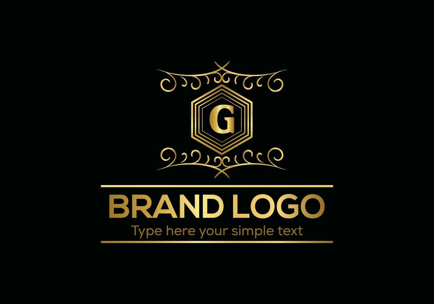 eerste brief luxe logo sjabloon in vector kunst