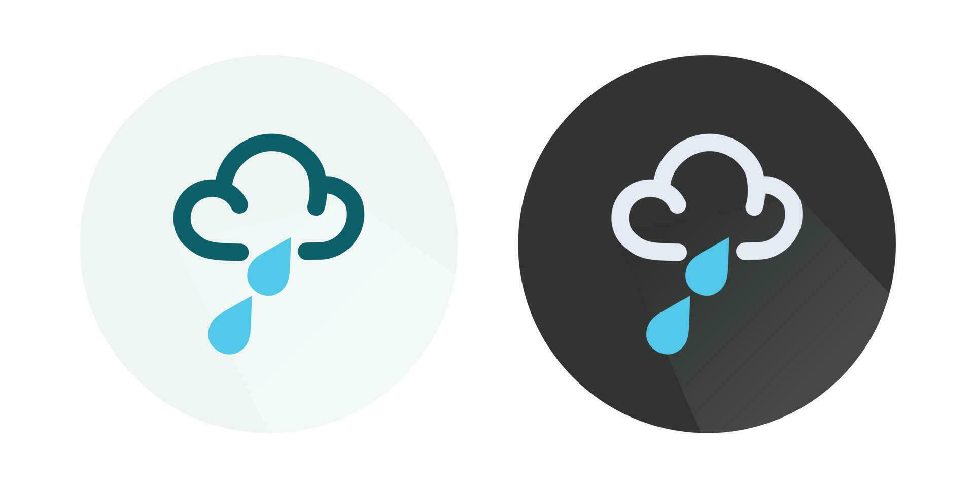 weer icoon, regenachtig wolk, regenen, sneeuw, regen druppel, sneeuwvlok pictogrammen, voorspelling, klimaat en meteorologie pictogrammen , weer logo kleurrijk vector pictogrammen