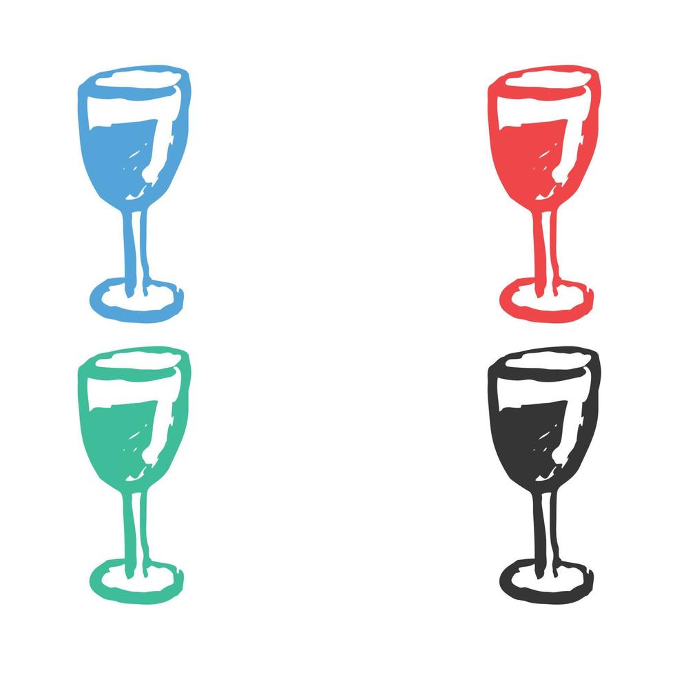 Adobe illustreren glas icoon, Champagne bril icoon, rood wijn icoon, rood wijn icoon, wijn glas logo vector pictogrammen in meerdere kleurenr artwork