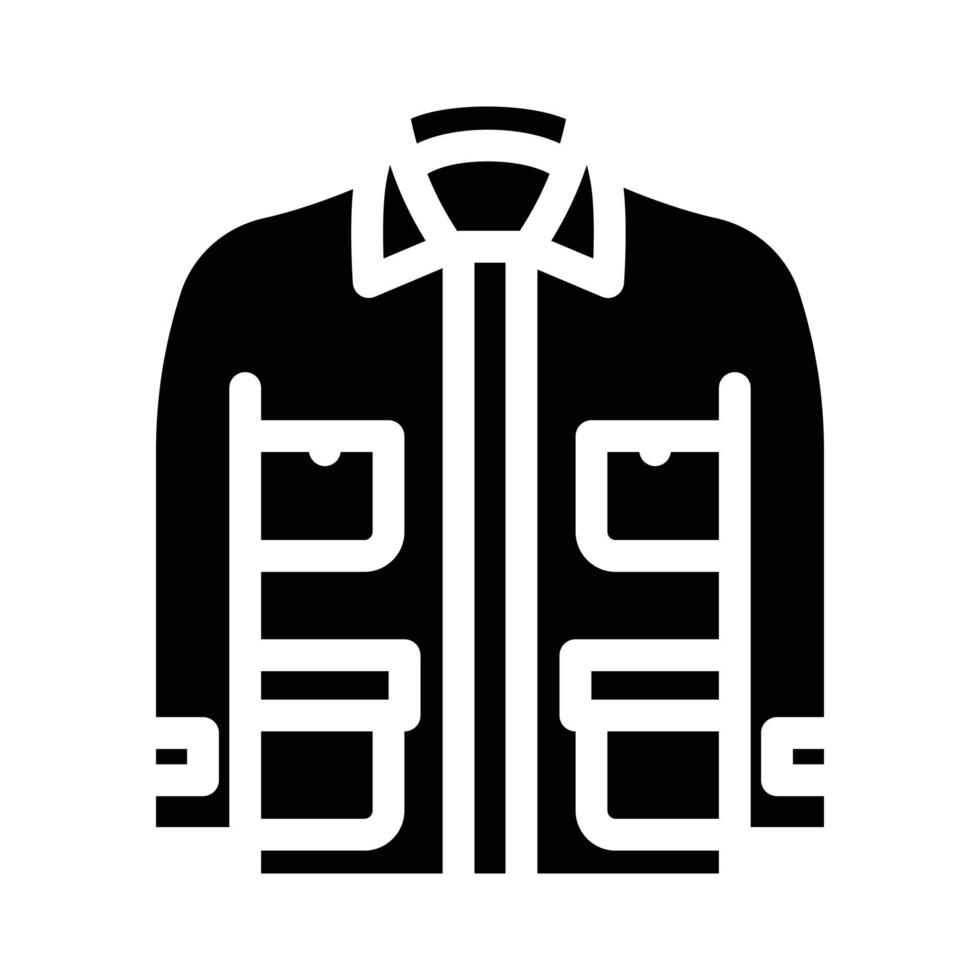 karwei bovenkleding mannetje glyph icoon vector illustratie