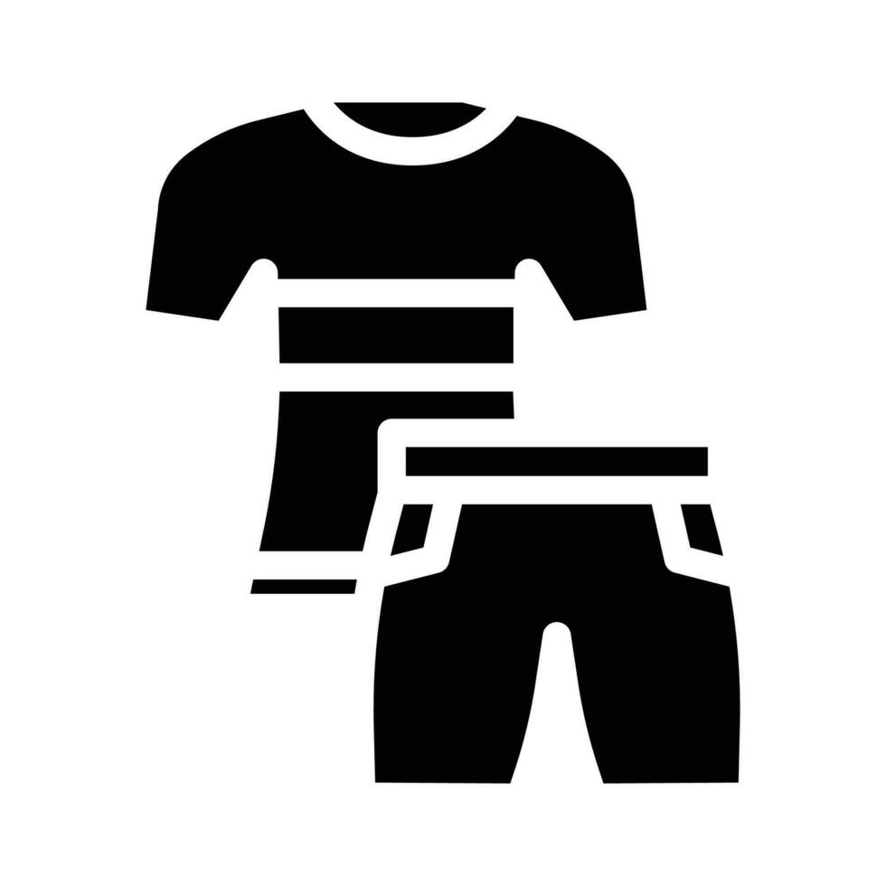 sportkleding geschiktheid sport glyph icoon vector illustratie