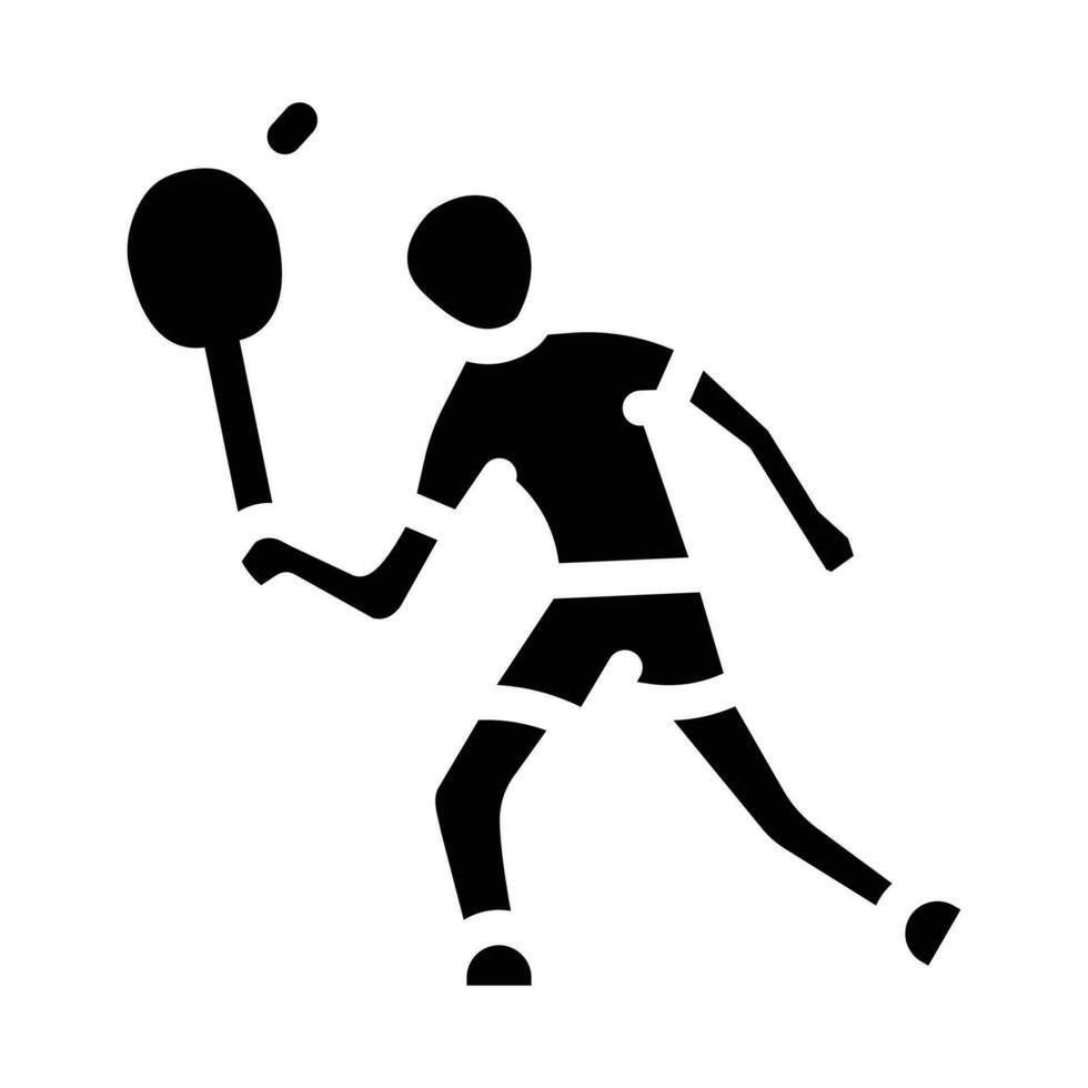 professioneel badminton glyph icoon vector illustratie