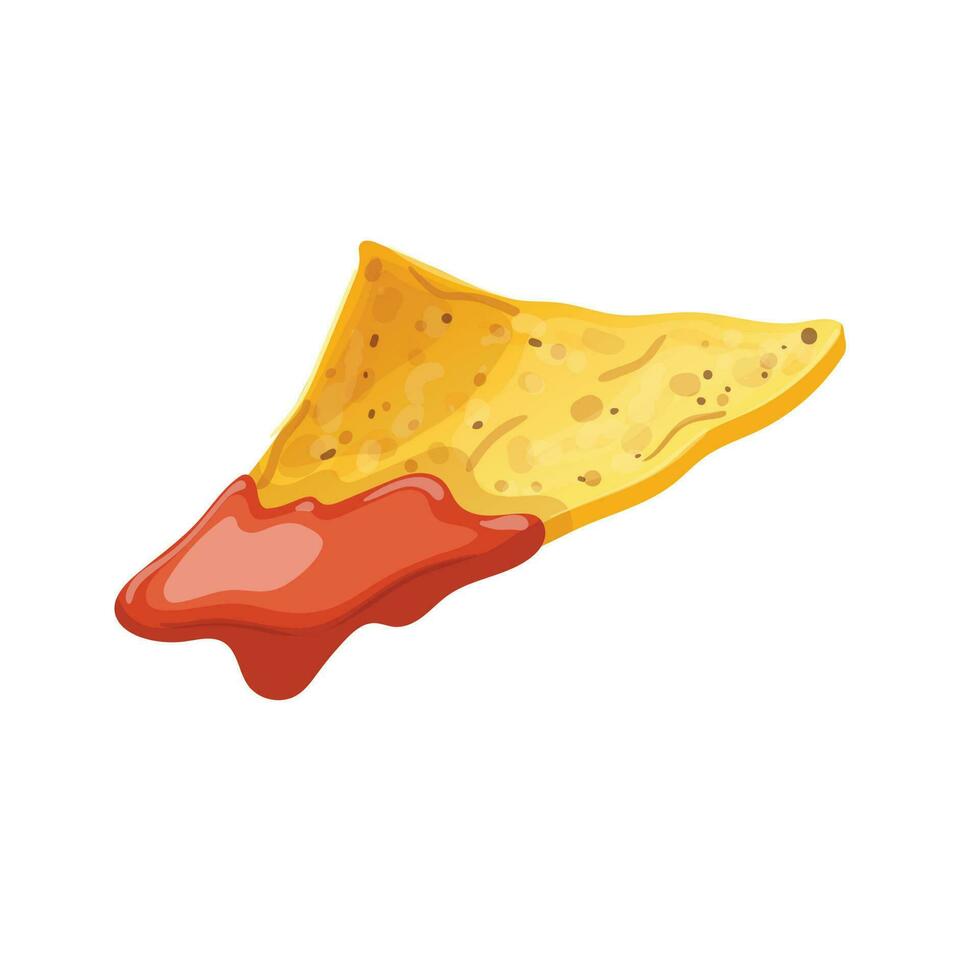 nacho voedsel Mexicaans tekenfilm vector illustratie