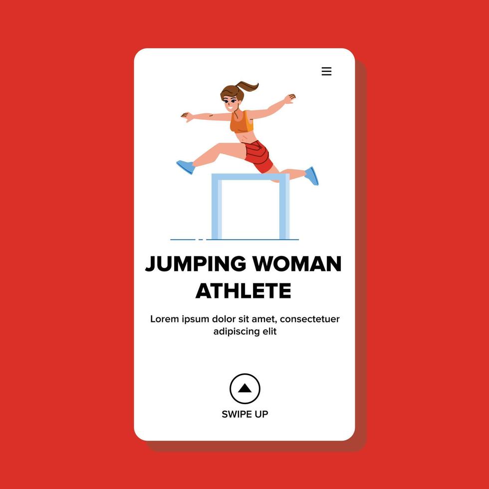 jumping vrouw atleet vector