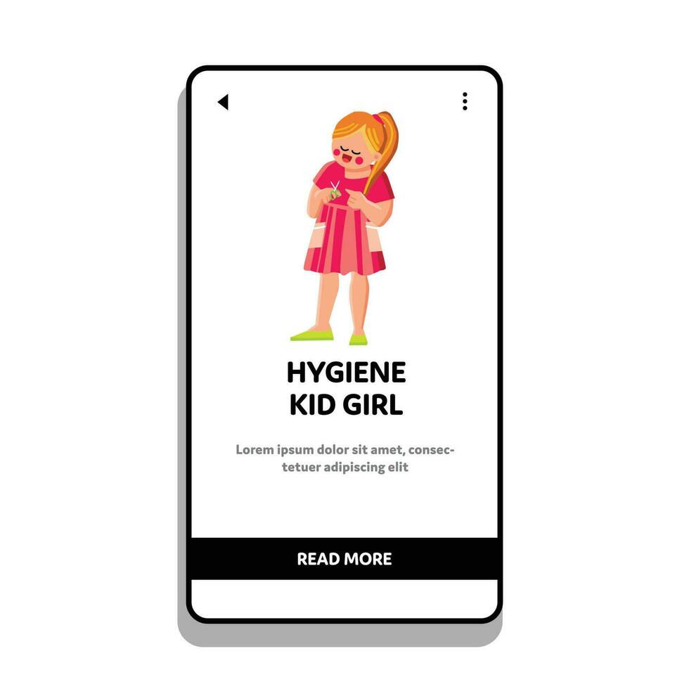 hygiëne kind meisje vector