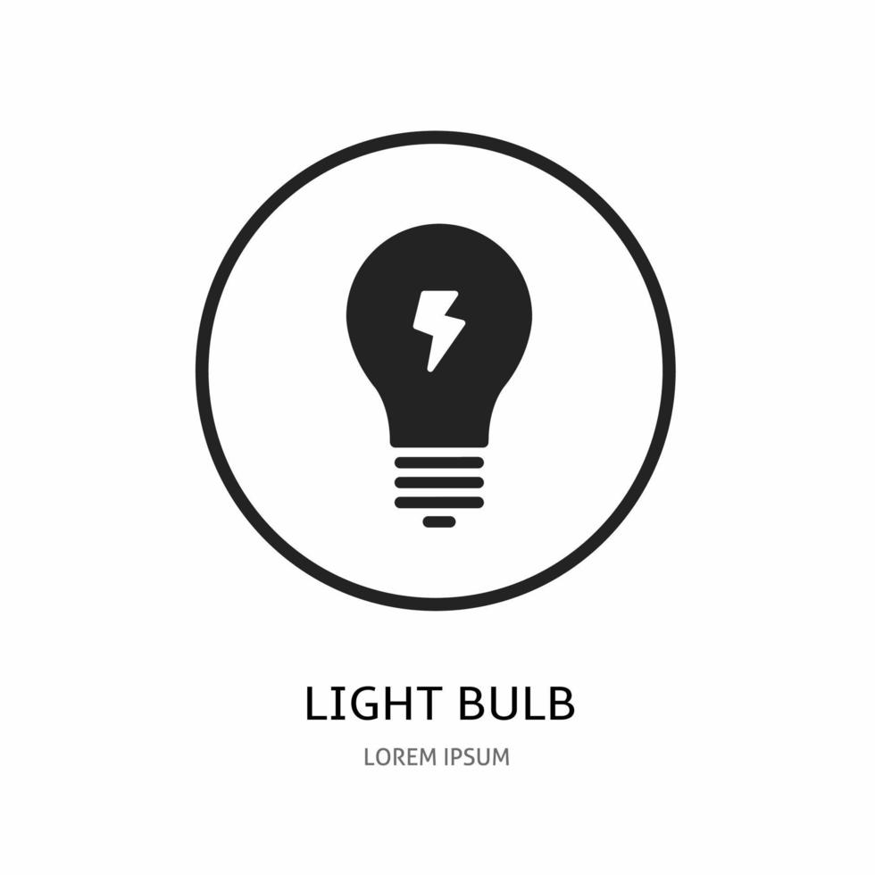 licht lamp icoon illustratie teken voor logo. voorraad vector. vector