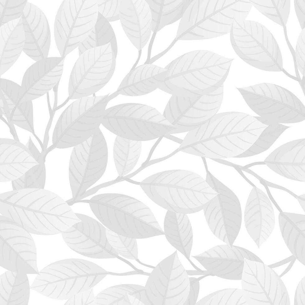 bloemen naadloos patroon. vector illustratie van wit takken en bladeren. voorjaar en zomer achtergrond.