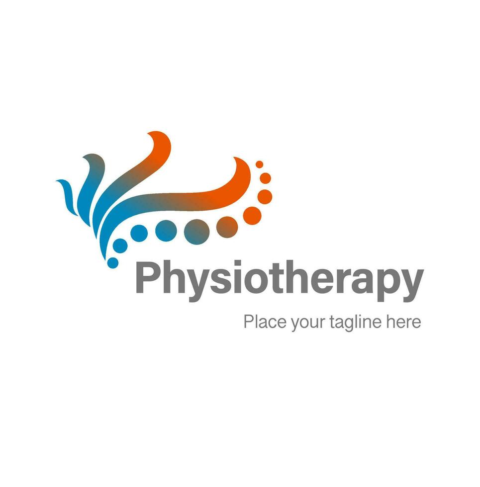 fysiotherapie typografie vector logo. fysiotherapie dummy icoon.