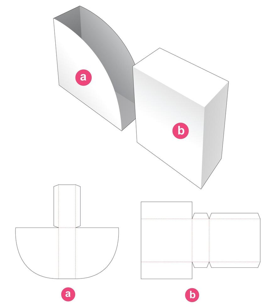 glijdende verpakking gestanst sjabloon vector