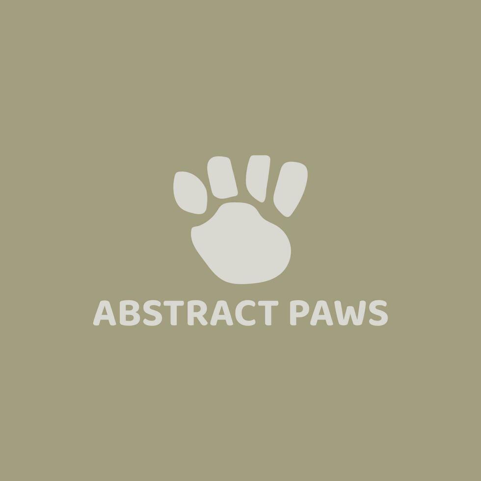 schattig dier poot abstract logo. vector