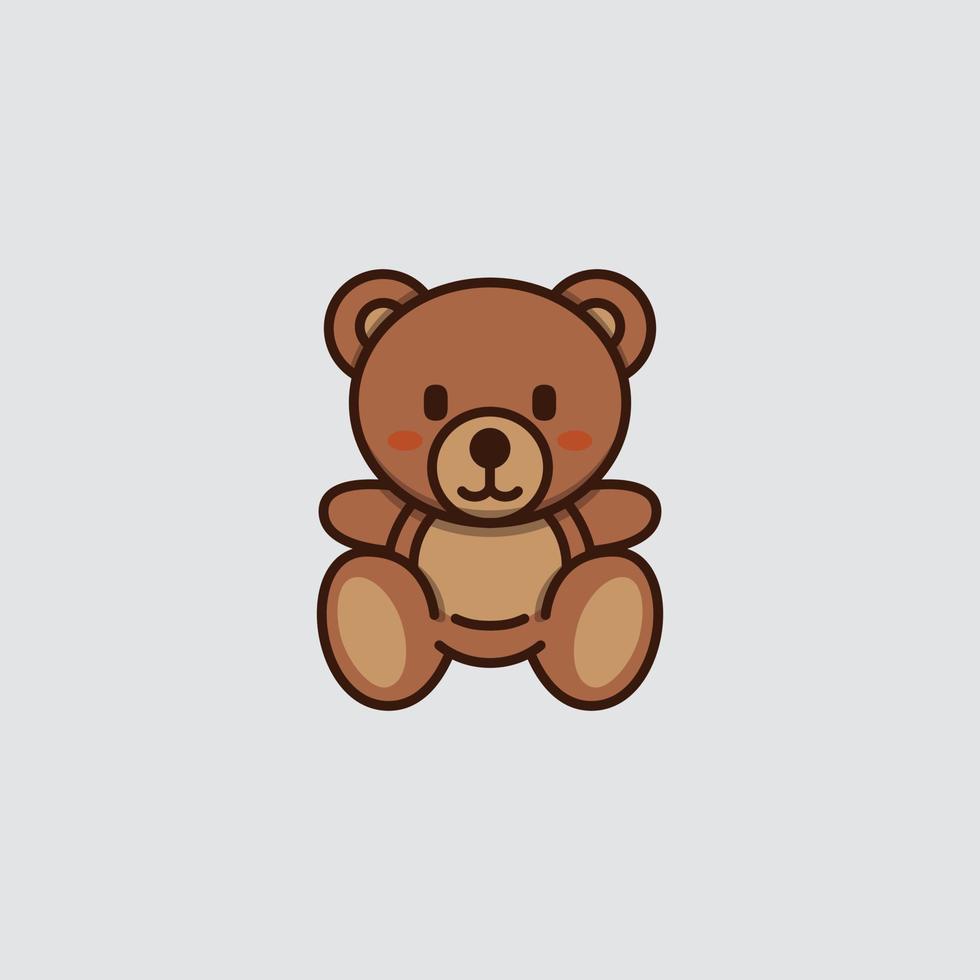 schattig teddy beer vector ontwerp
