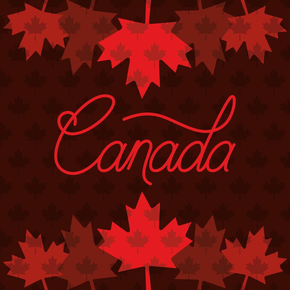 Canadese dag met esdoornbladontwerp vector
