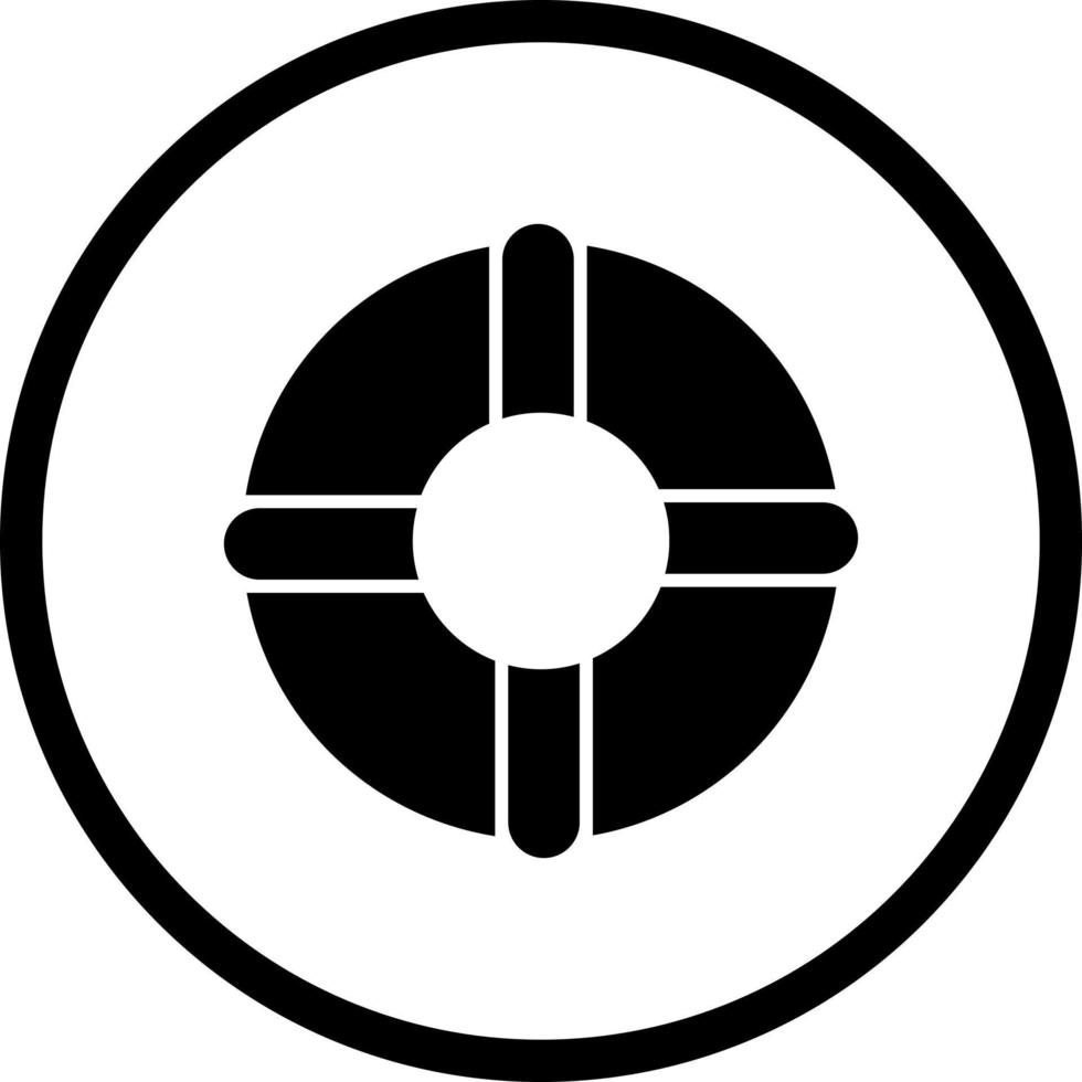 reddingsboei glyph icon vector