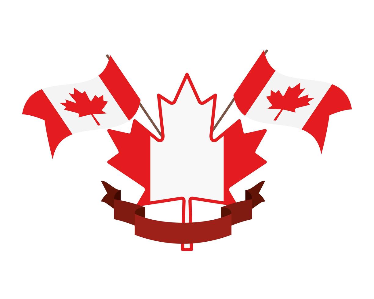 esdoornblad en canada symbool ontwerp vector