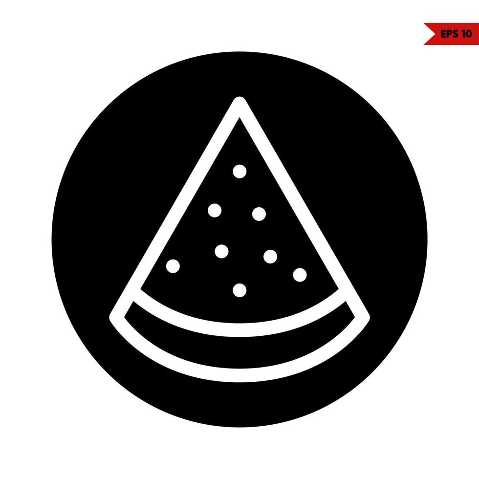 pizza in knop glyph icoon vector