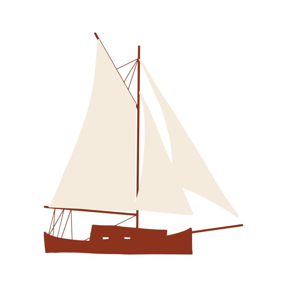 visvangst boot. kleurrijk vector illustratie. klein schepen in vlak ontwerp.