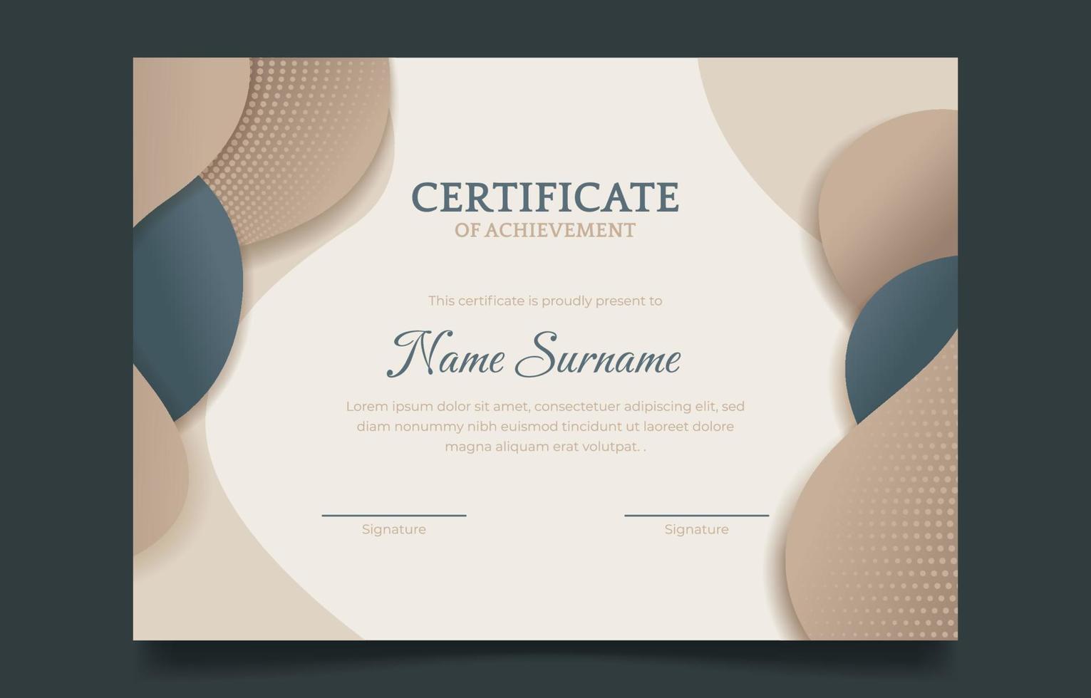 elegant professioneel certificaat sjabloon vector