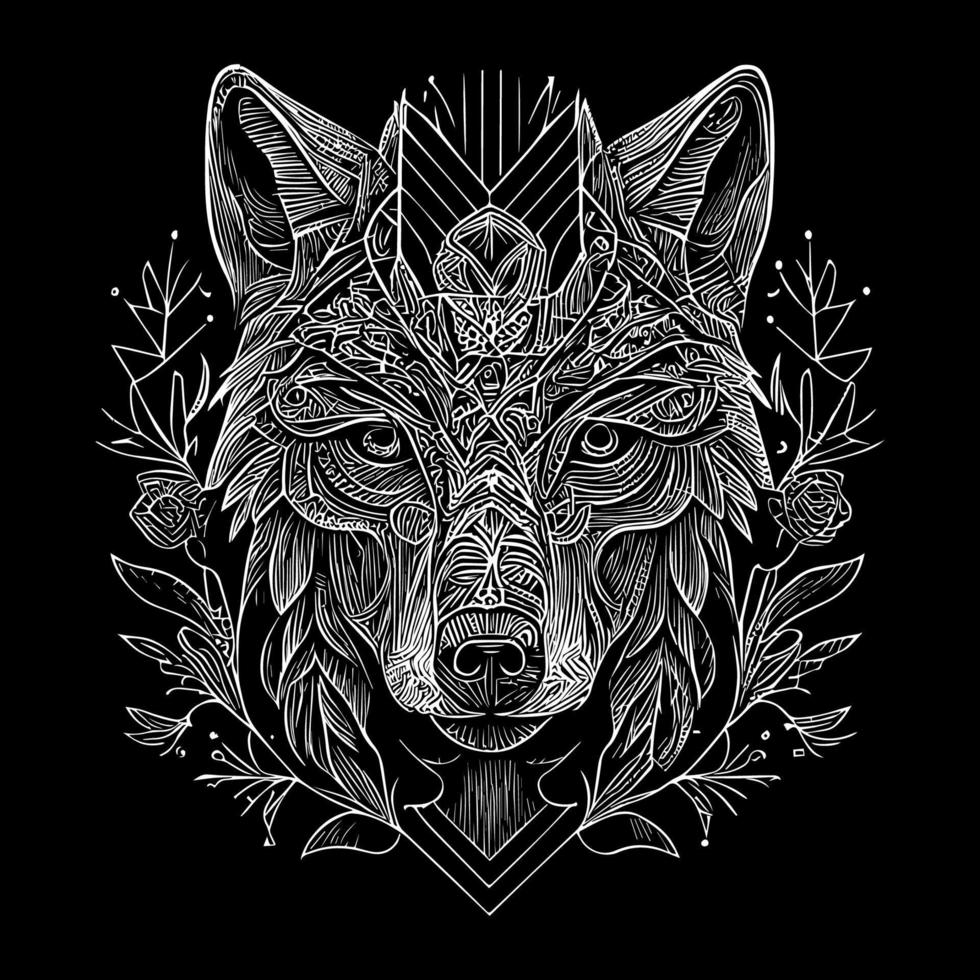 een wolf illustratie vangt de essence van de majestueus en woest schepsel, vaak met haar doordringend staren, strak vacht, en krachtig bouwen vector