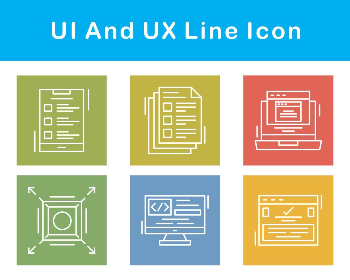 ui en ux vector icoon reeks