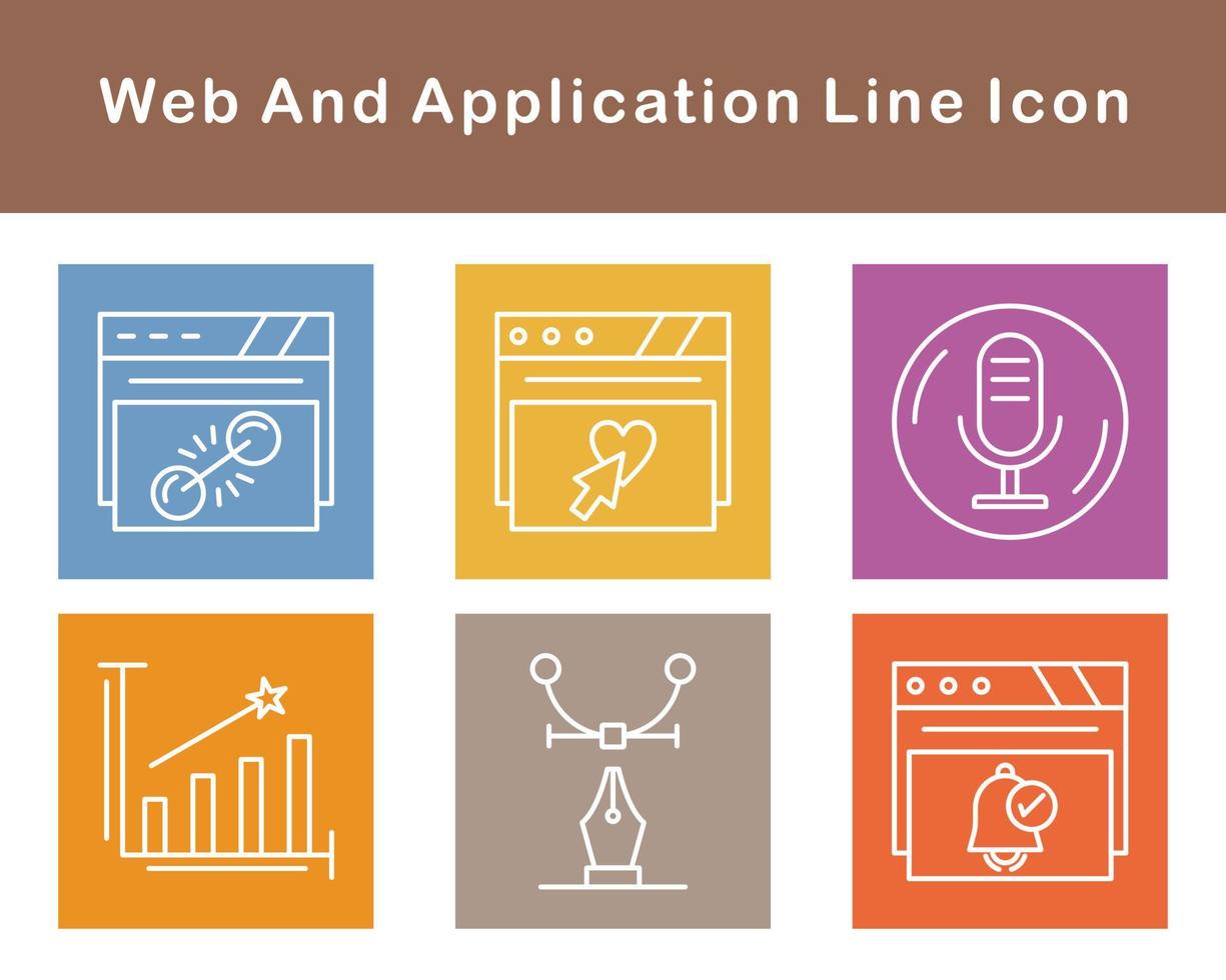 web en toepassing vector icoon reeks