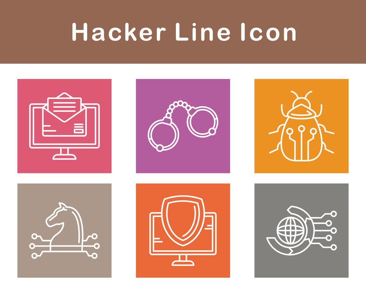 hacker vector icoon reeks