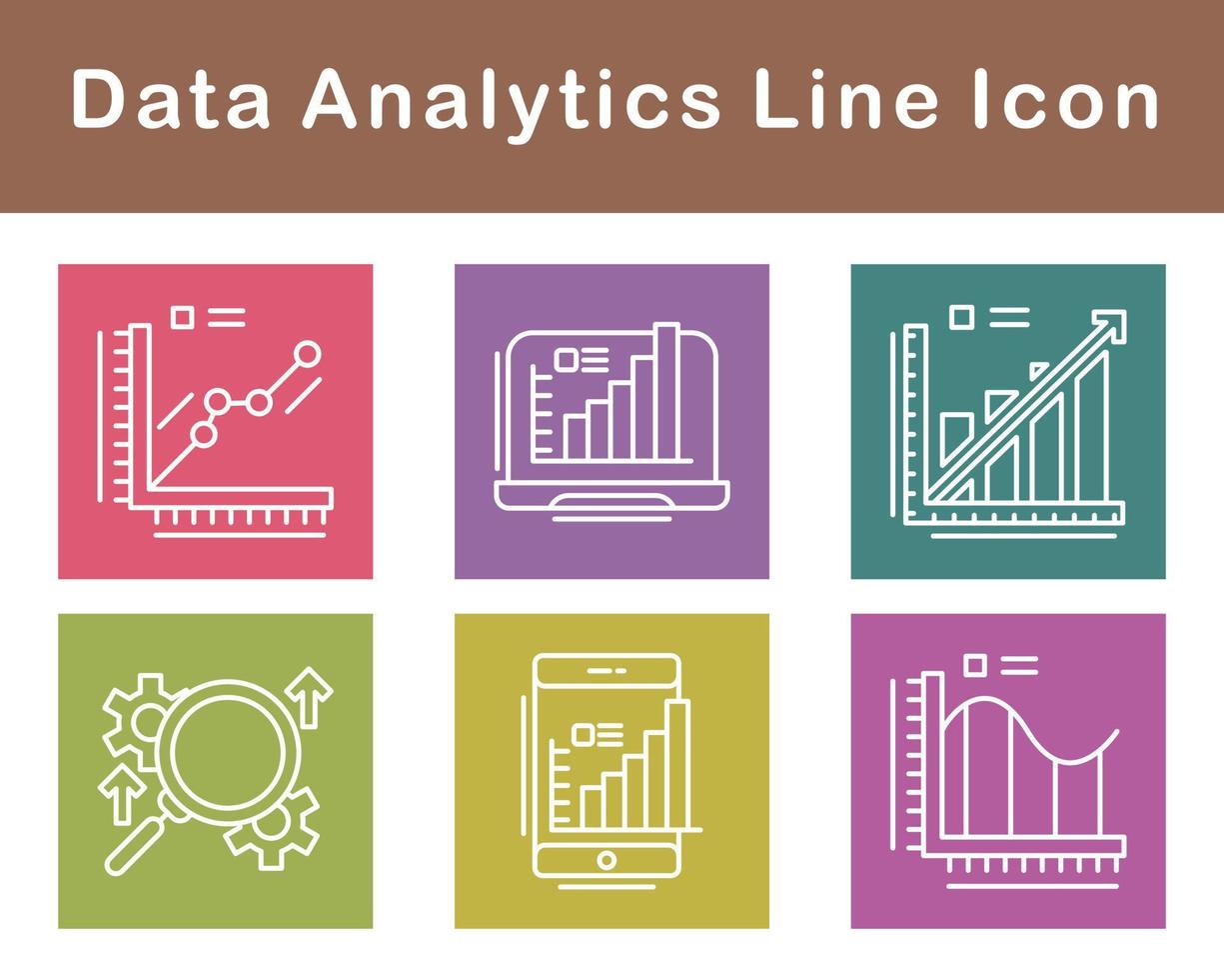 gegevens analytics vector icoon reeks