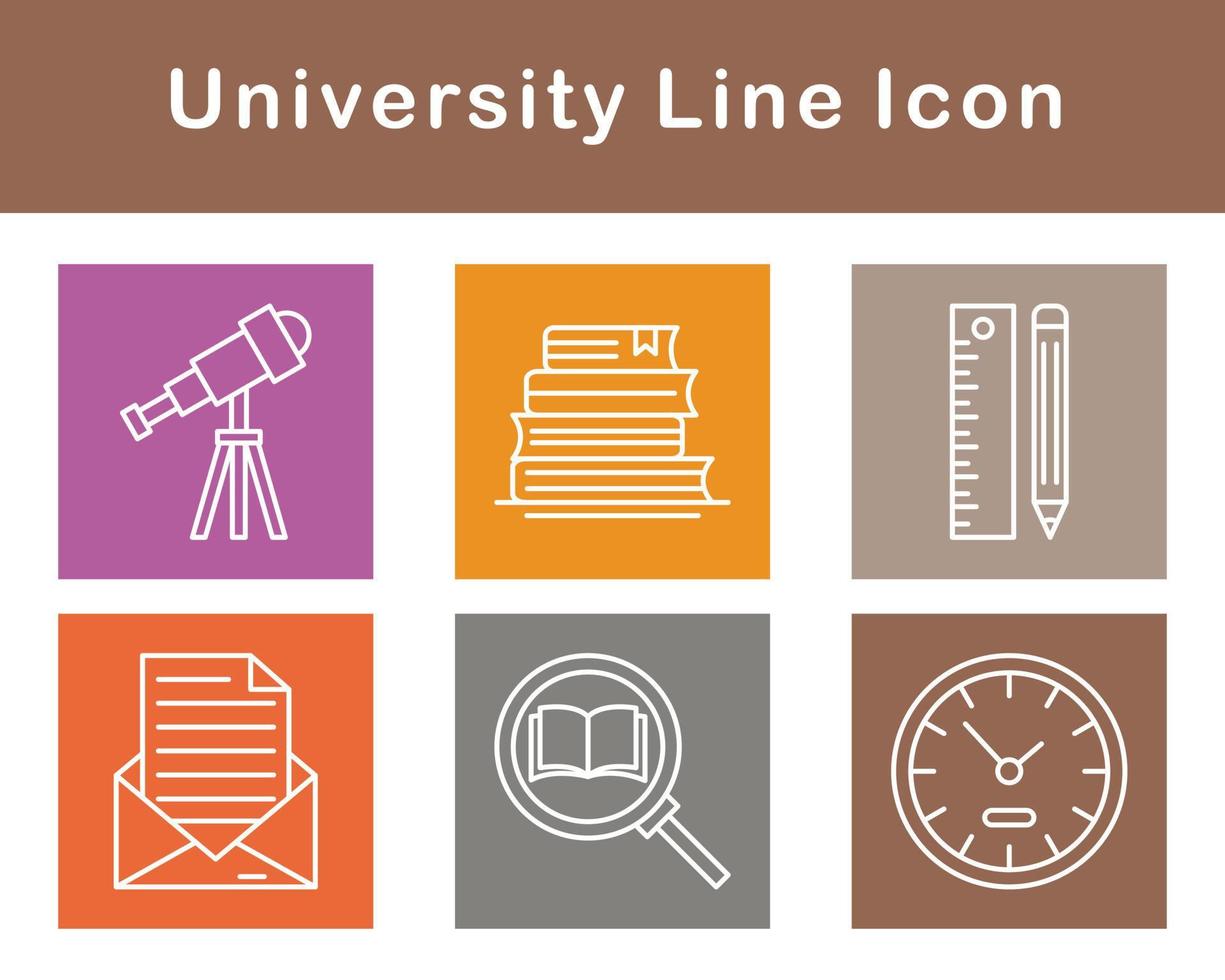 Universiteit vector icoon reeks