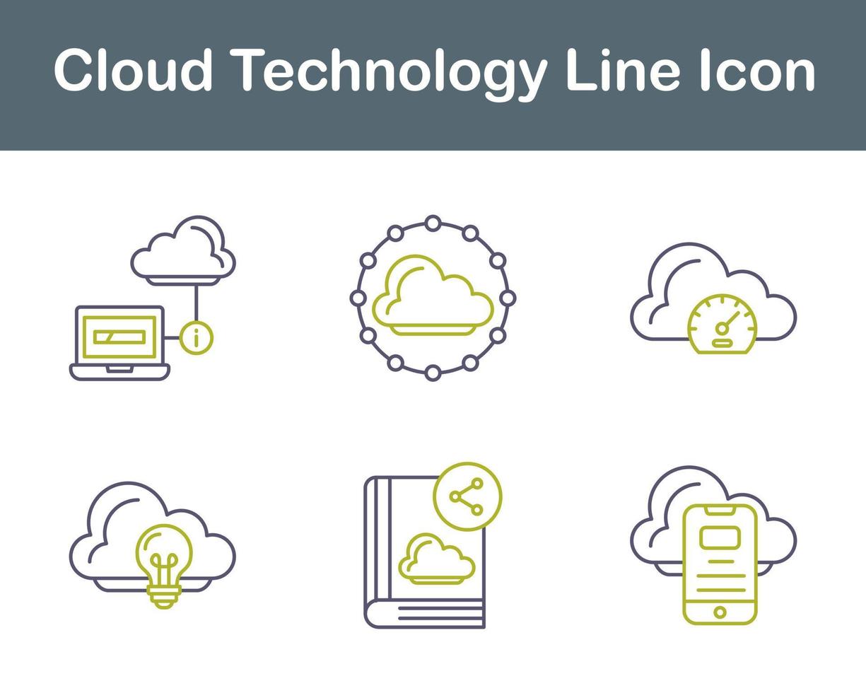 wolk technologie vector icoon reeks