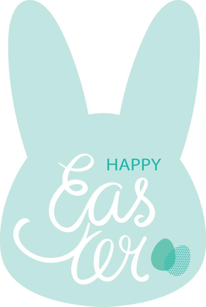 gelukkig Pasen viering logo in licht blauw kleur vector