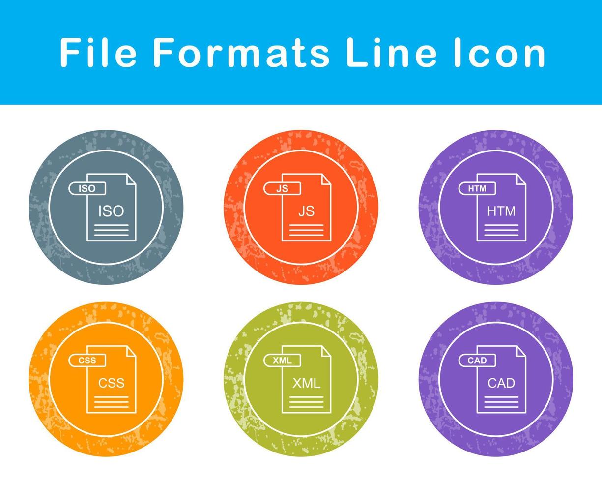 het dossier formaten vector icoon reeks