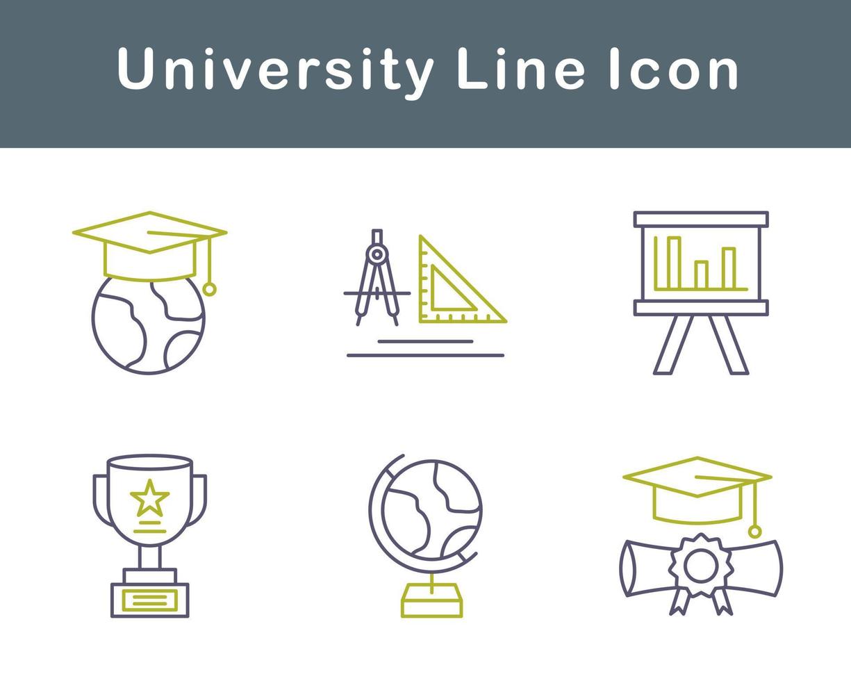 Universiteit vector icoon reeks