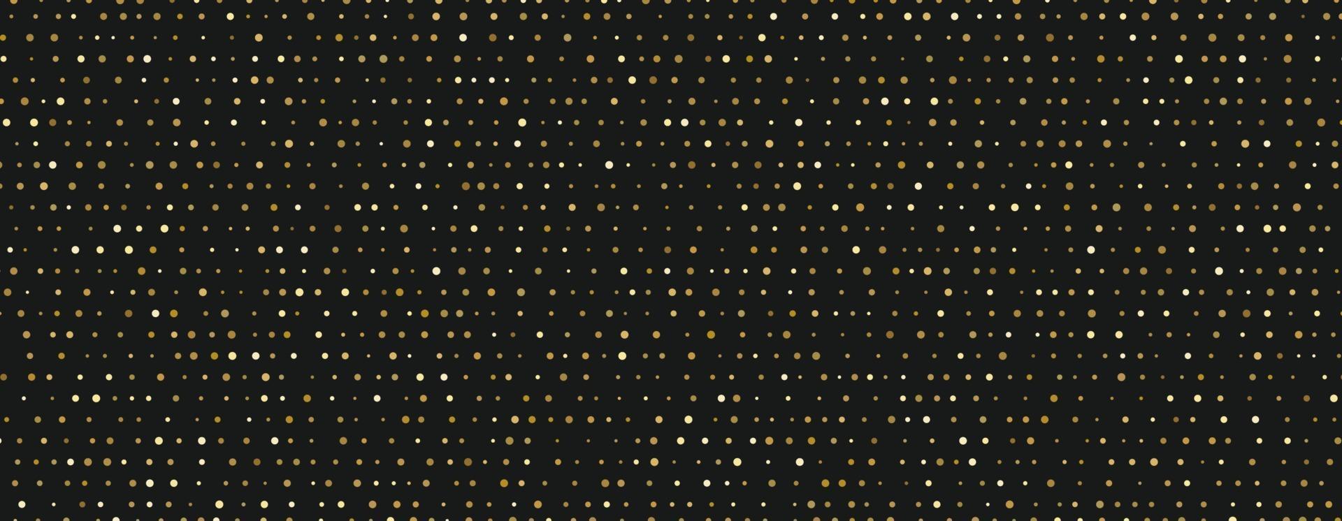 klein willekeurig stippen gouden patroon op zwarte achtergrond vector