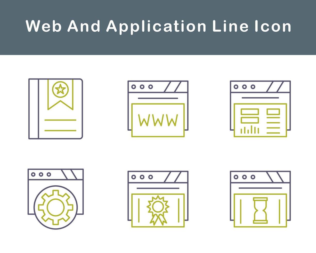 web en toepassing vector icoon reeks