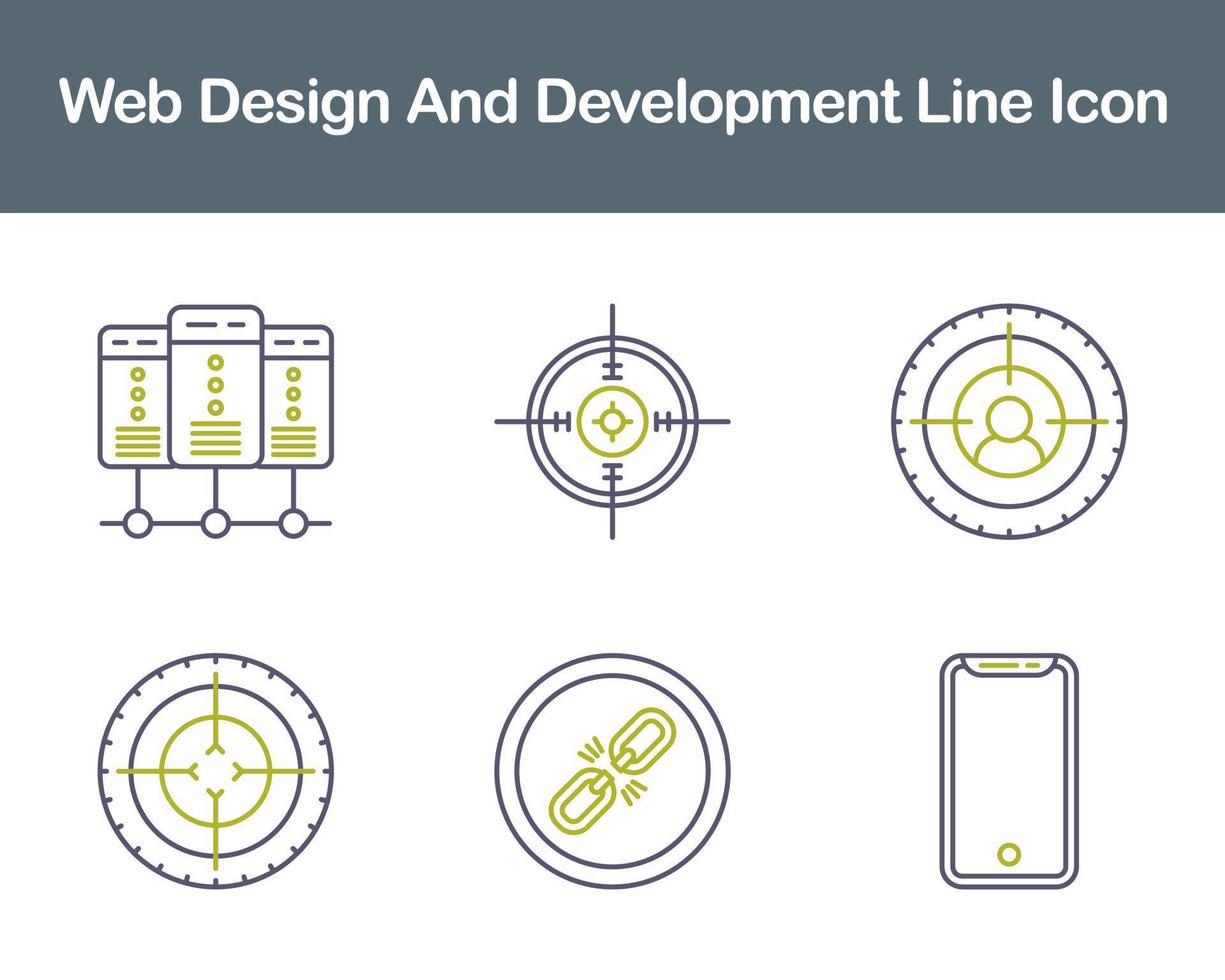 web ontwerp en ontwikkeling vector icoon reeks