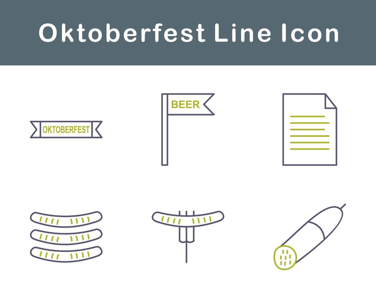 oktoberfeest vector icoon reeks