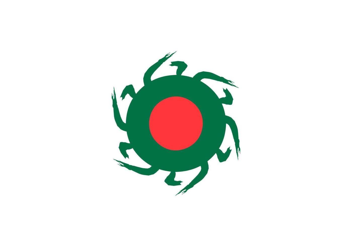 Bangladesh vlag ontwerp illustratie, icoon vlag ontwerp met elegant concept vector