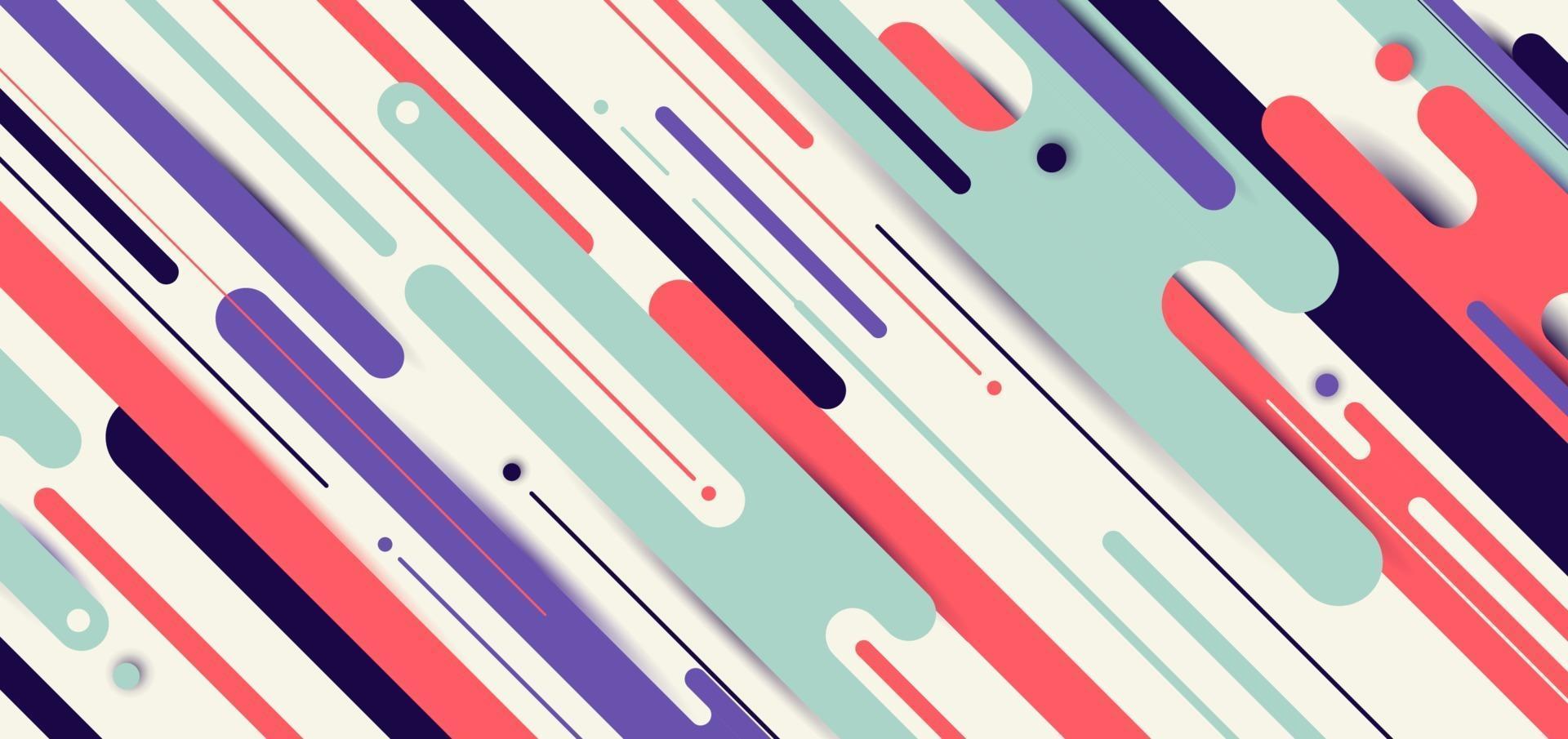 banner websjabloon ontwerp abstracte dynamische afgeronde lijnen diagonale patroon geometrische achtergrond vector