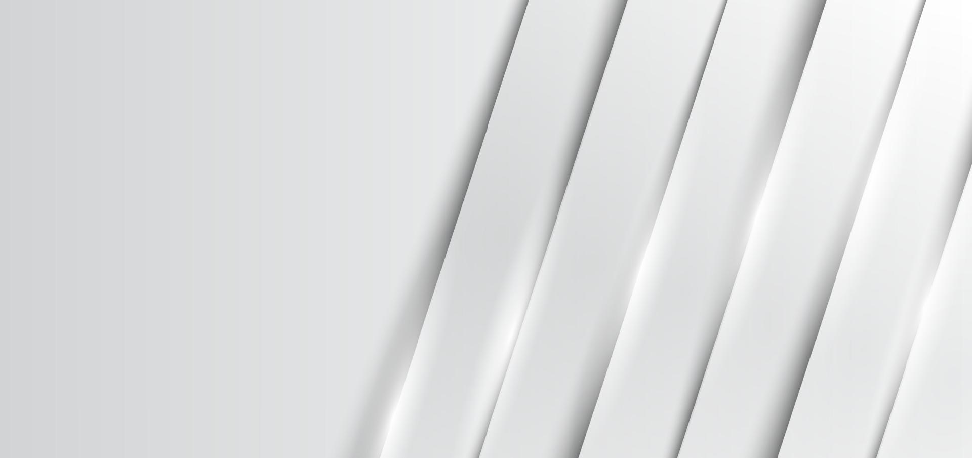 sjabloon abstract banner web witte en grijze overlapping laag dimensie met verlichting op schone achtergrond vector