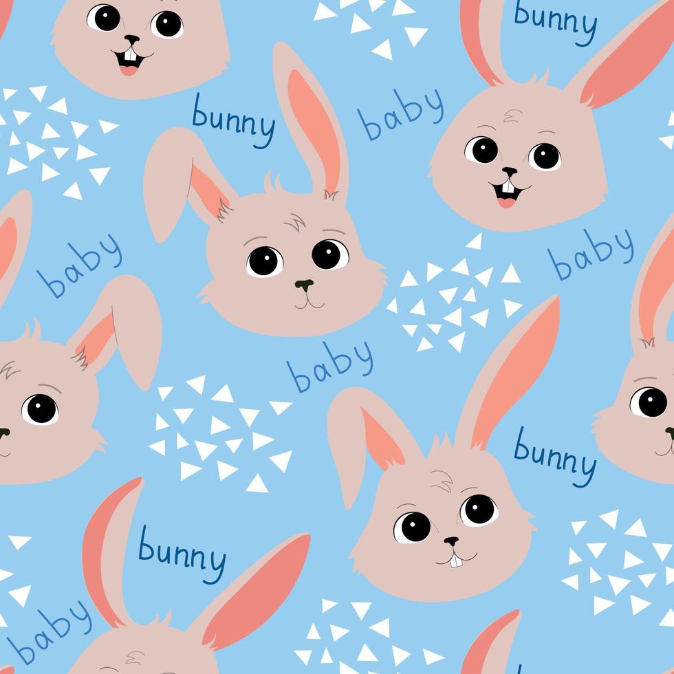baby konijn naadloos patroon. vector