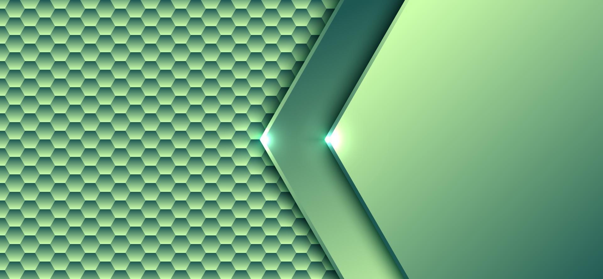 abstract technologie digitaal concept groen hexagonaal het elementpatroon van de gradiënt met de lichte achtergrond en de textuur van het kunstwerkontwerp vector