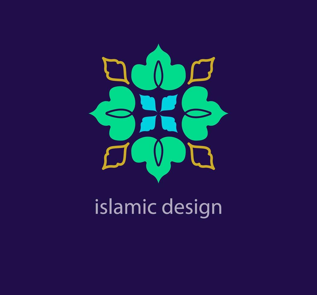 uniek Islamitisch logo ontwerp sjabloon stijl. abstract Arabisch symbool. meetkundig uniek vormen. modern kleur overgangen. religie en cultuur ontwerp logo sjabloon. vector. vector