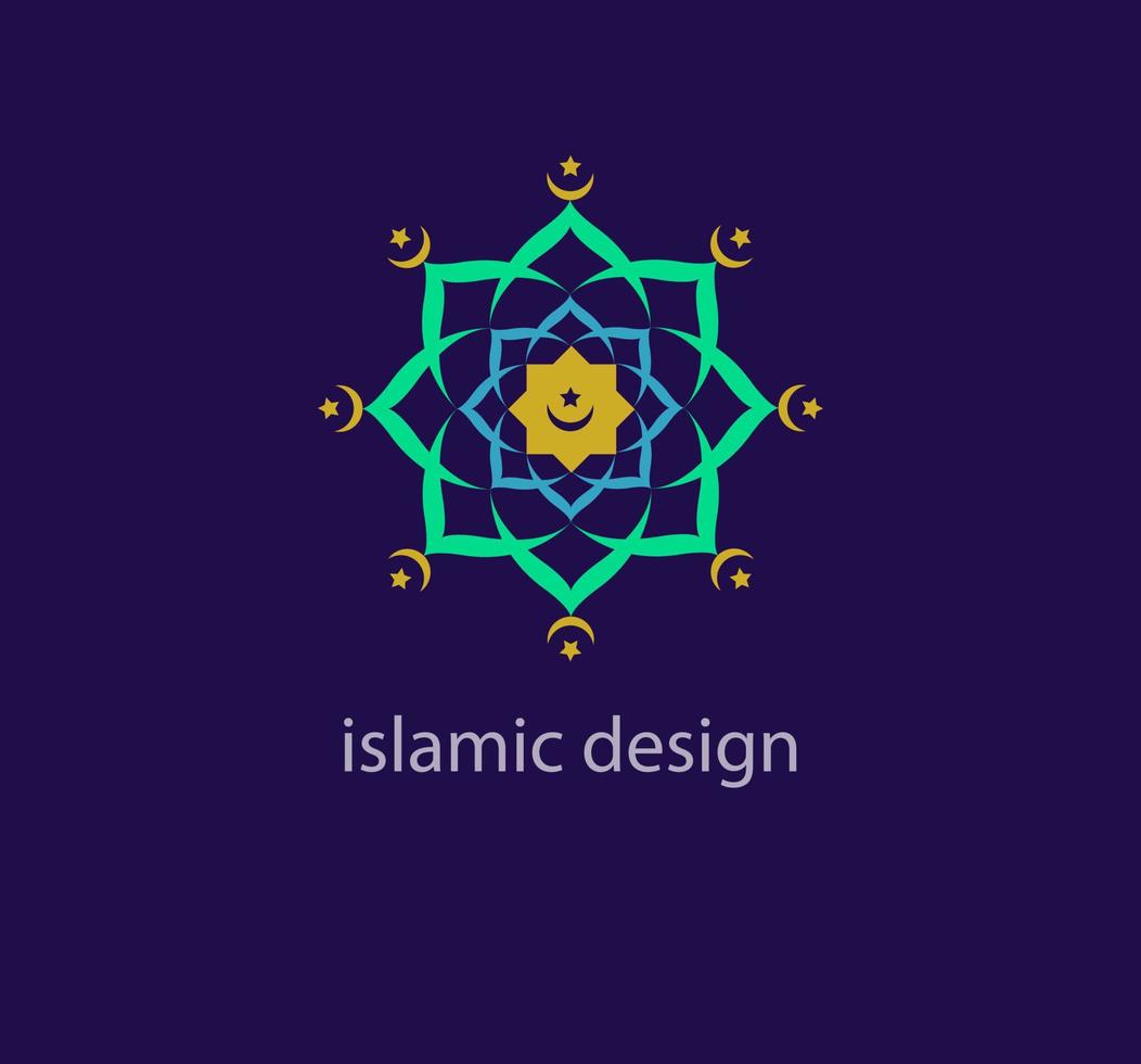 Arabisch stijl vector logo ontwerp sjabloon. abstract Islamitisch symbool. meetkundig uniek vormen. modern kleur overgangen. religie en cultuur ontwerp logo sjabloon. vector.