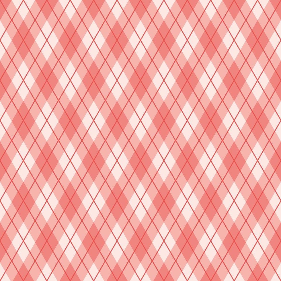 geruite tartan koraalpatroon vector