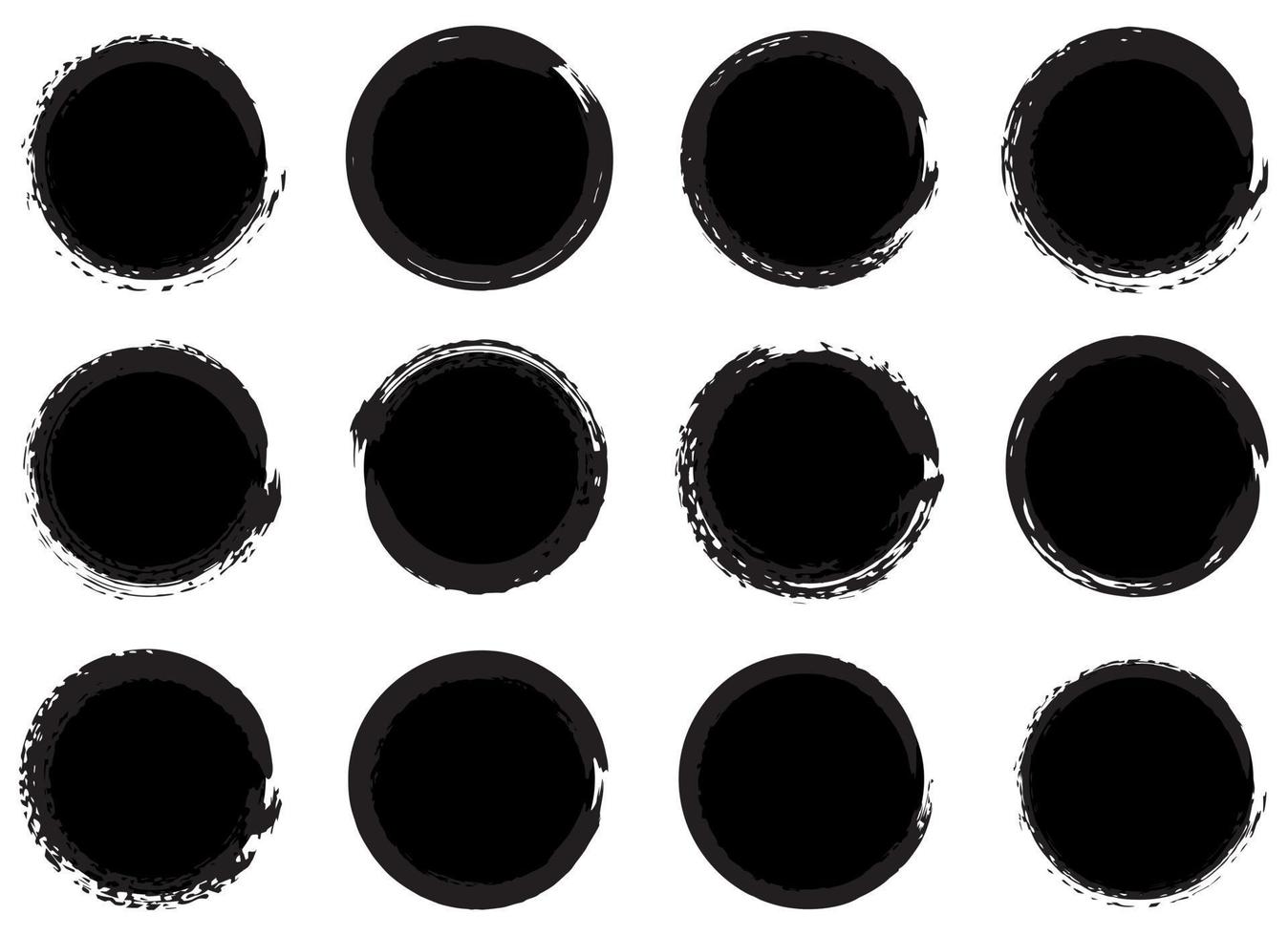cirkel verf beroerte grunge vector ontwerp illustratie geïsoleerd Aan wit achtergrond