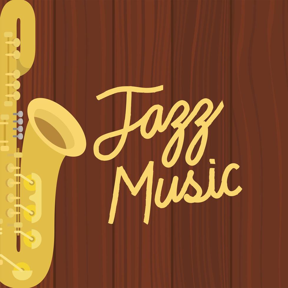 jazz dag poster met saxofoon vector