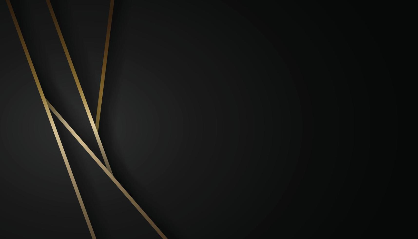 abstract vormen goud lijnen Aan zwart achtergrond, minimalistisch. luxe abstract achtergrond, gouden lijnen Aan donker, modern meetkundig vormen vector