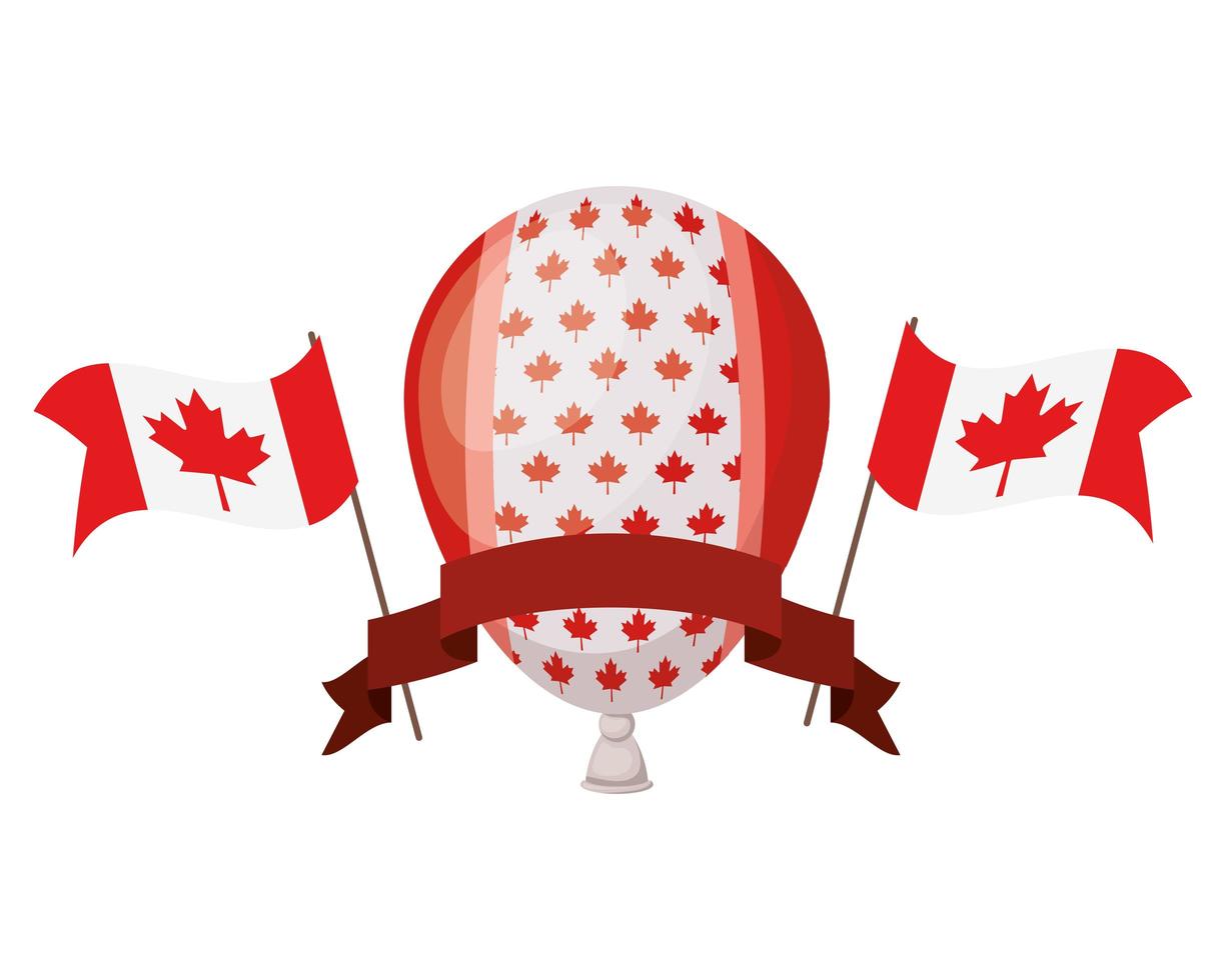 Canada dagviering met ballon vector